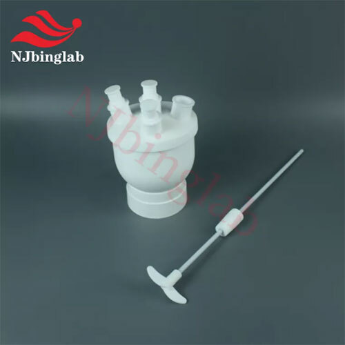 PTFE Round Bottom Flask, 1000ml with 4 necks