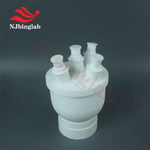 PTFE Round Bottom Flask, 1000ml with 4 necks