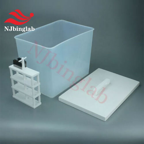 PFA Acid Cleaning Tank 15L, With PTFE Cover For Wafer Cleaning