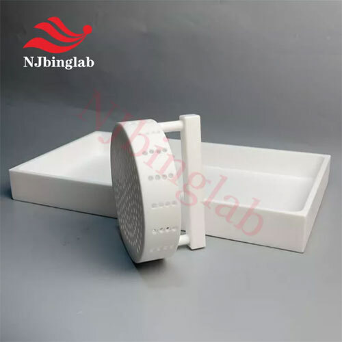 Custom PTFE Tray with PTFE Filter Basket Draing Lab Utensils