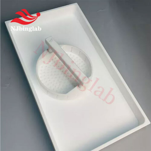 Combination of PTFE Tray and PTFE Filter Basket Cleaning System