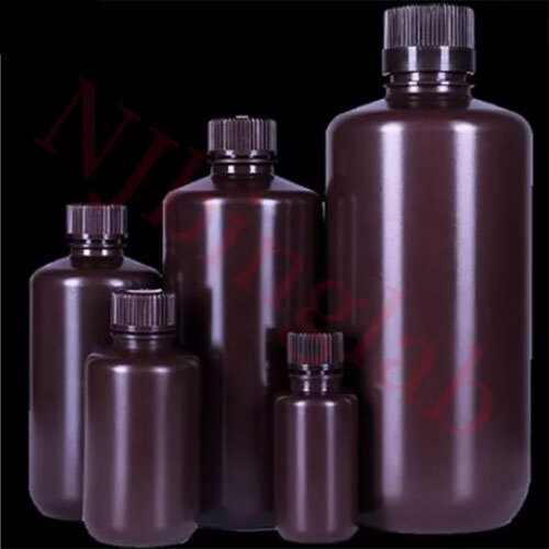 HDPE Narrow Mouth Brown Round Bottle