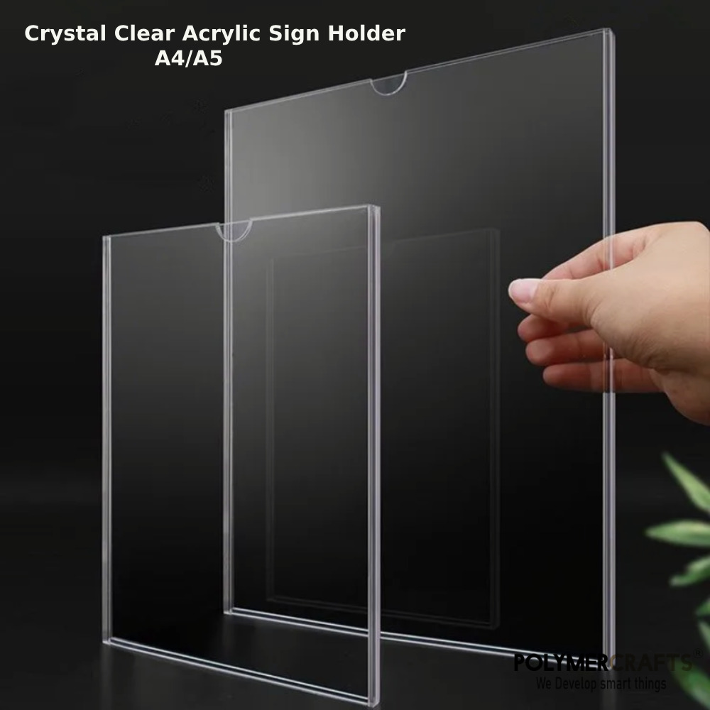 Acrylic Wall Mounted Sign Holder A4