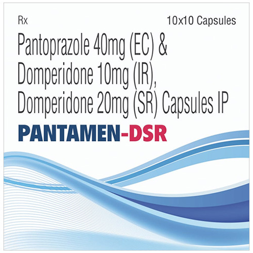PANTAMEN DSR Capsules contains Pantoprazole 40mg-EC And Domperidone 10mg-IR Domperidone 20mg-SR Capsules IP
