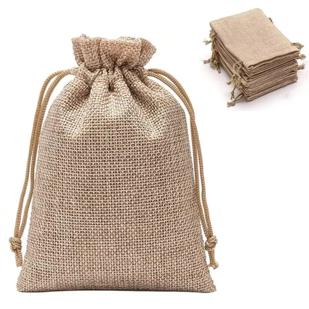 Brown Jute Potli Bag
