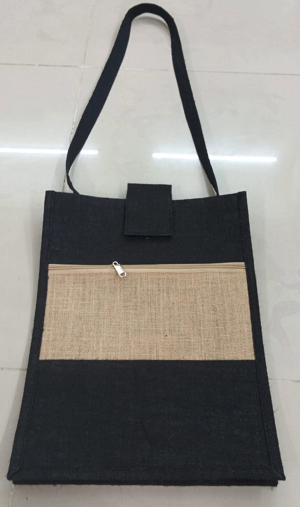Jute Side Bag Black