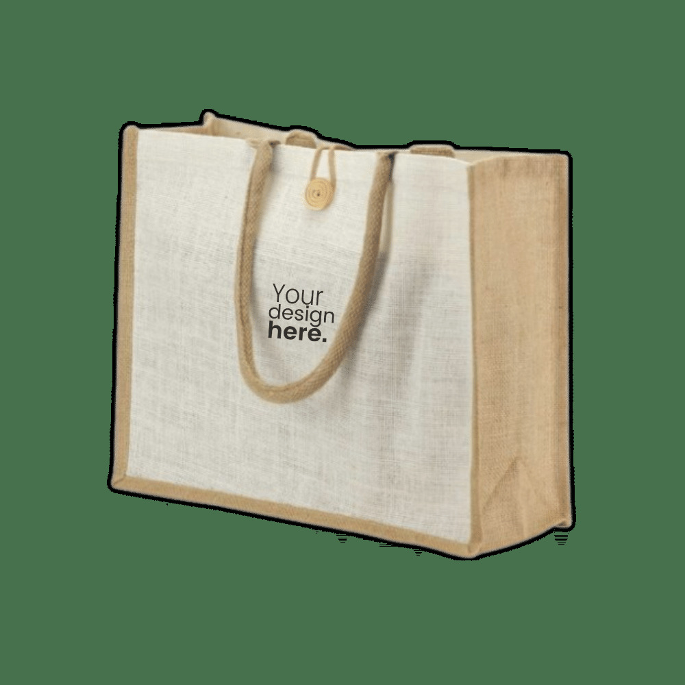 Off White Natural Jute Bag