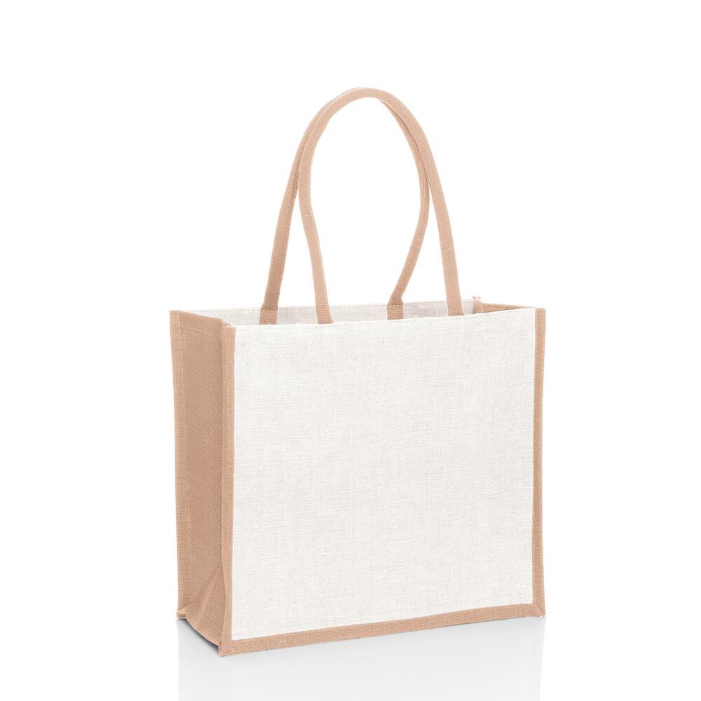 Off White Natural Jute Bag