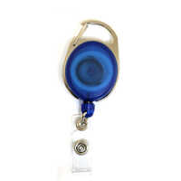 Indian Oval Yoyo Clip - Plastic With Metal Clip, 3.5x5.5 Cm, Assorted Colors, Retractable Cord, Logo Print Option