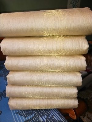 Tissue silk with gold zari