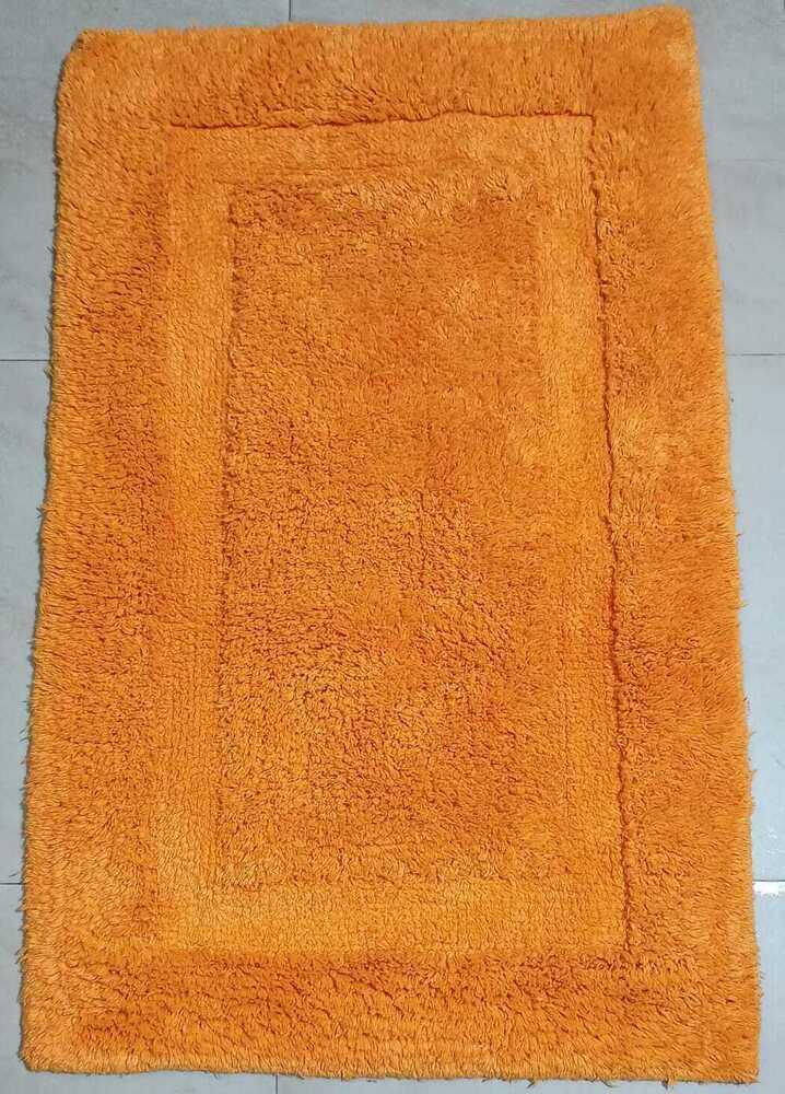 Cotton Deluxe Yellow Bath Mat