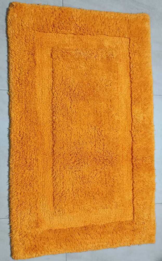 Cotton Deluxe Yellow Bath Mat