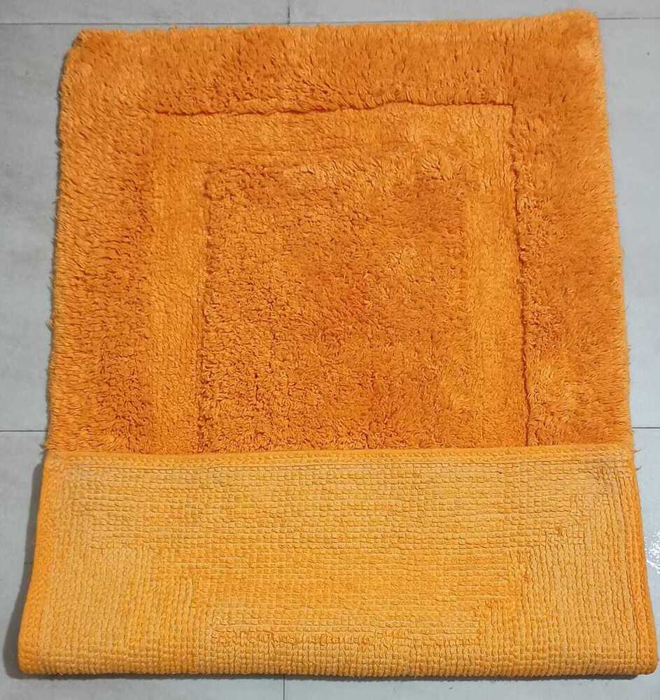 Cotton Deluxe Yellow Bath Mat