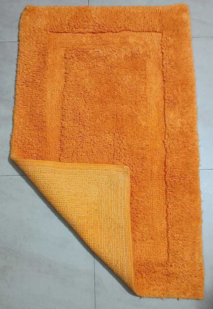 Cotton Deluxe Yellow Bath Mat