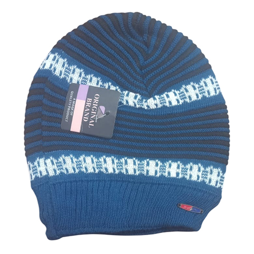 Mens Blue Woolen Caps