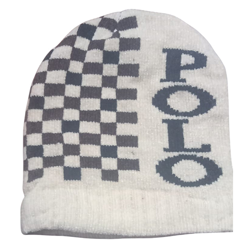Mens White Woolen Caps