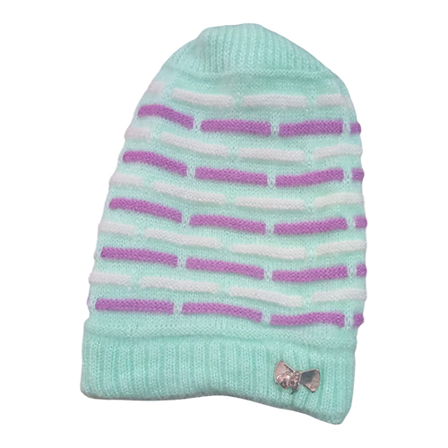 Ladies White Woolen Cap