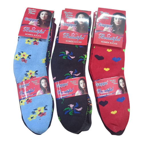Ladies Multicolor Heavy Terry Socks