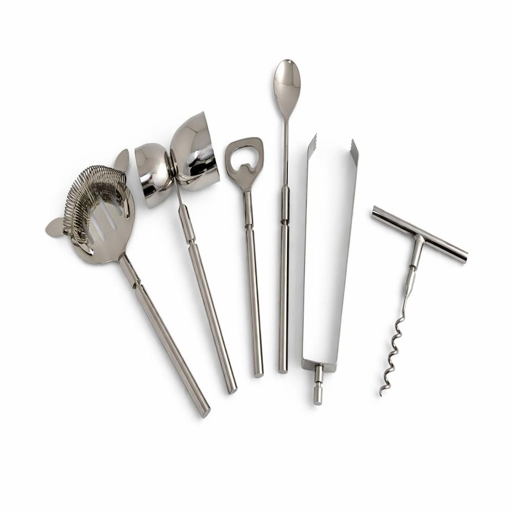 SS set of 6 bar set with stand