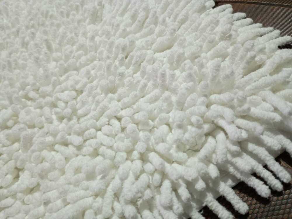 Chenille Bath Rugs - WHITE