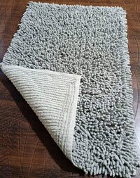 Chenille Bath Rugs - Grey