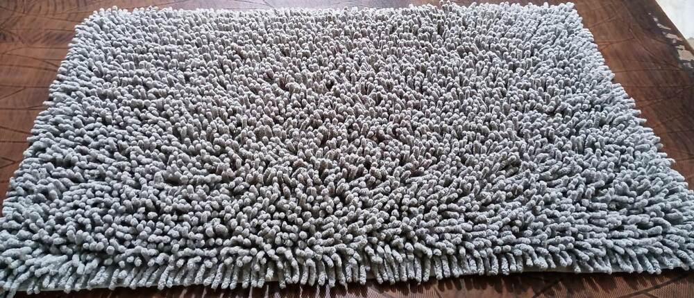 Chenille Bath Rugs - GREY
