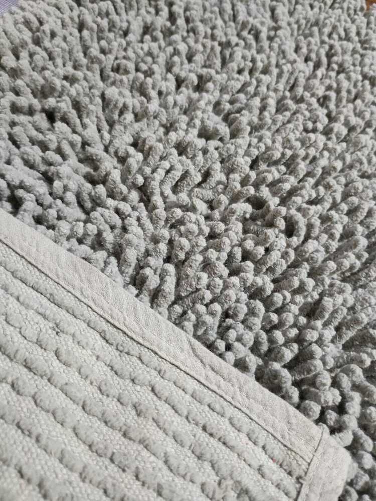 Chenille Bath Rugs - GREY