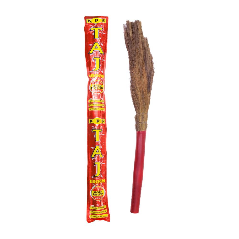 GOLD ROUND AND V GRASS BROOM