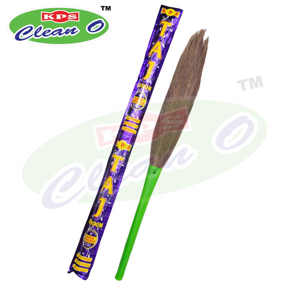 GOLD ROUND AND V GRASS BROOM