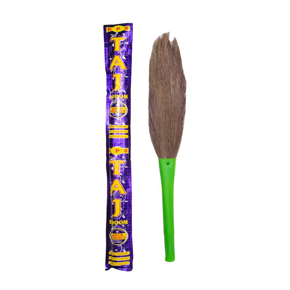 GOLD ROUND AND V GRASS BROOM