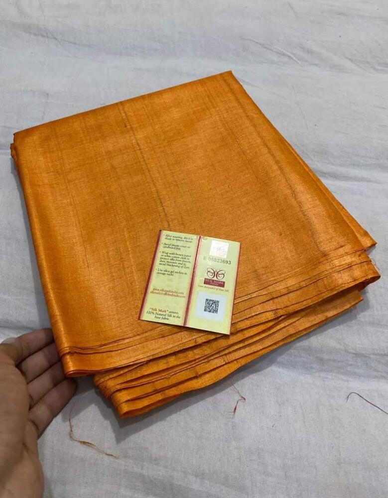 Pure Desi Tushar Plain Silk Saree