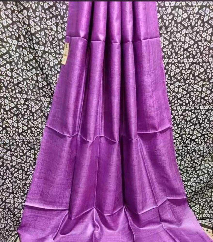 Pure Desi Tushar Plain Silk Saree