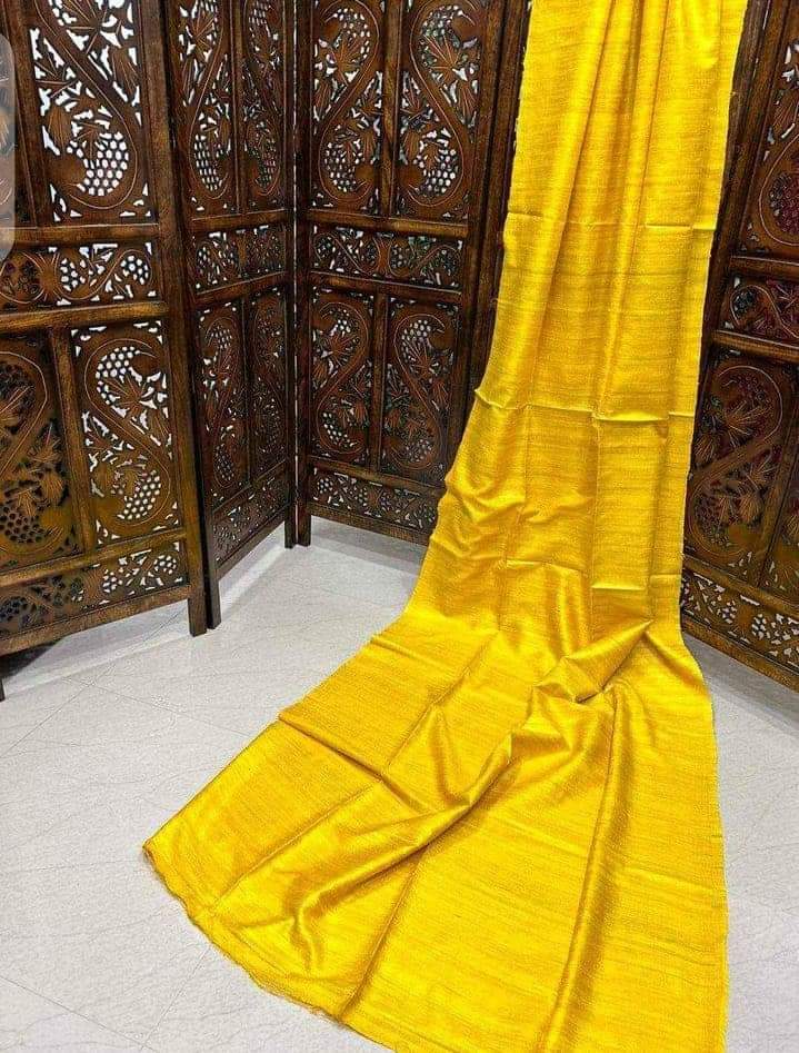 Pure Tushar By Ghicha Plain Silk Saree