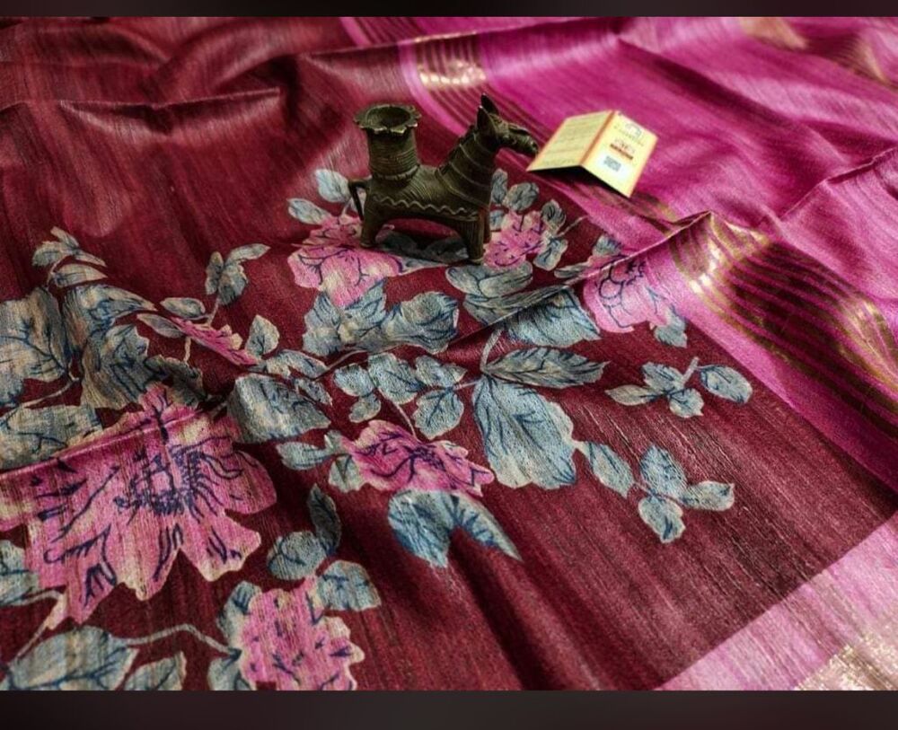 Pure Tushar By Ghicha Printed Silk Saree
