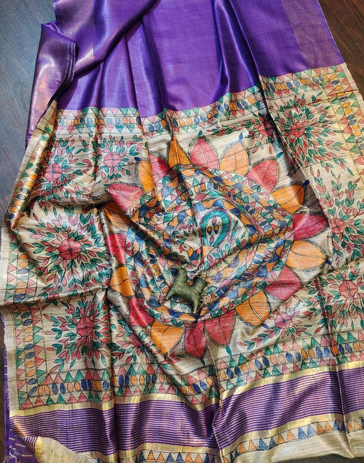 Pure Tushar Silk Saree