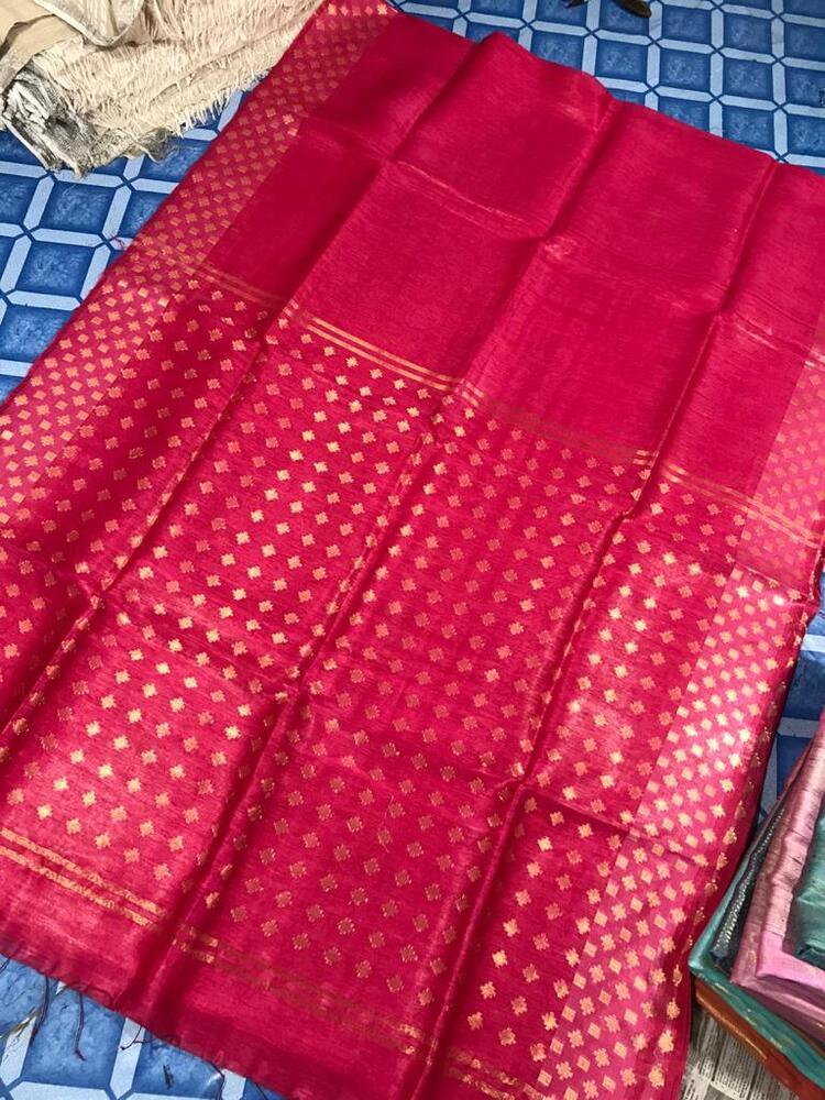 Ladies Linen Dabal Silander Design Saree