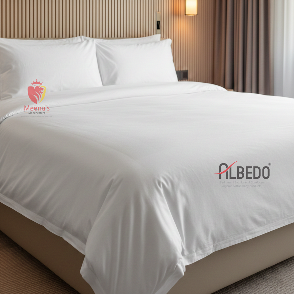 White Plain Percale Duvet Cover