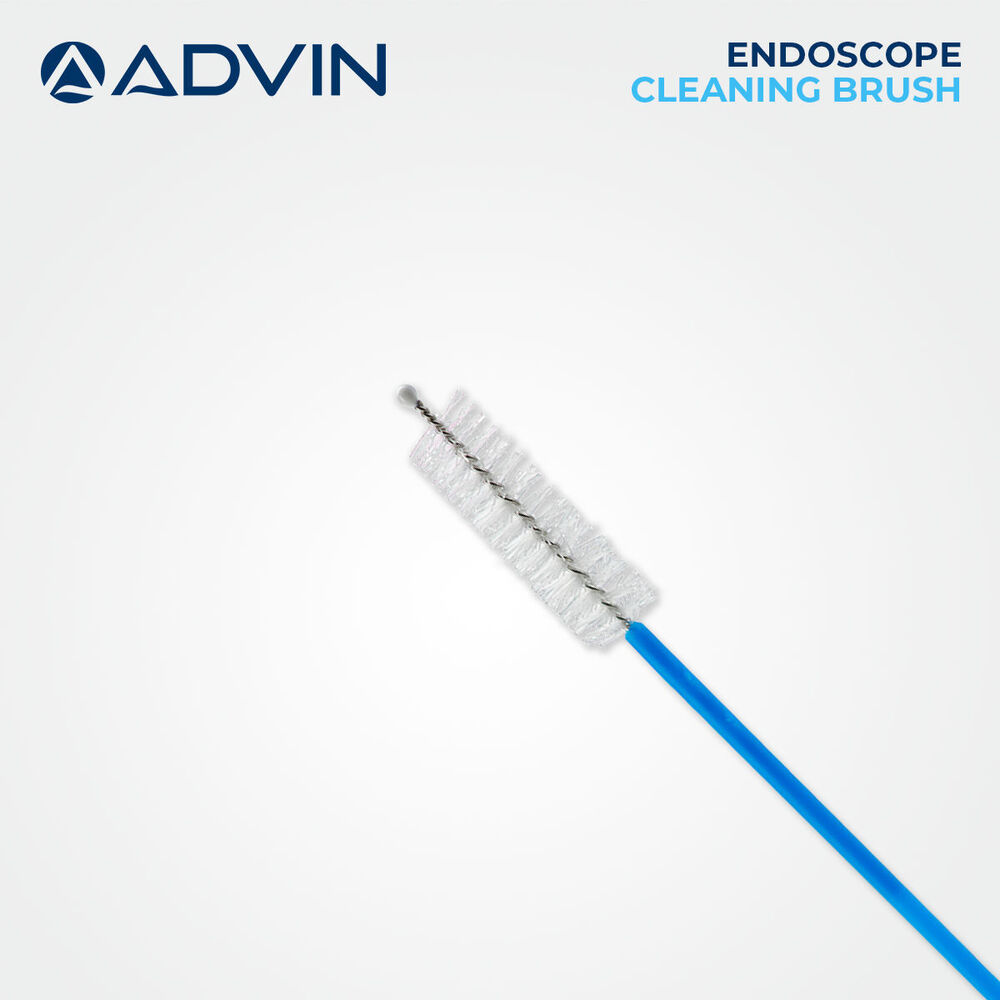 Endoscope Cleaning Brush - Manual Operation, Non-slip Fluorescent Design | Effectively Cleans Endoscope Channels And Valves With Rounded Tip