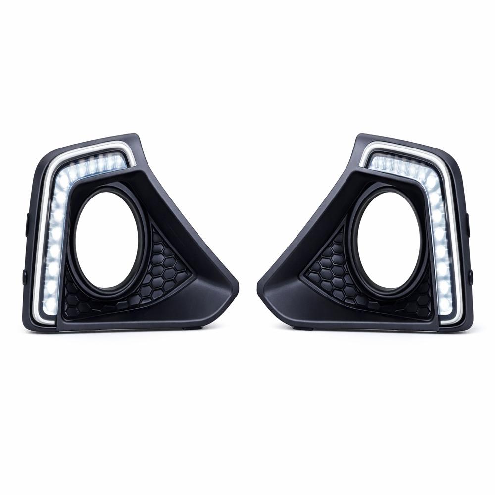 K D LED DRL Fog Lamp Cover for Hyundai I-10 Grand old  White DRL & Amber Indicator