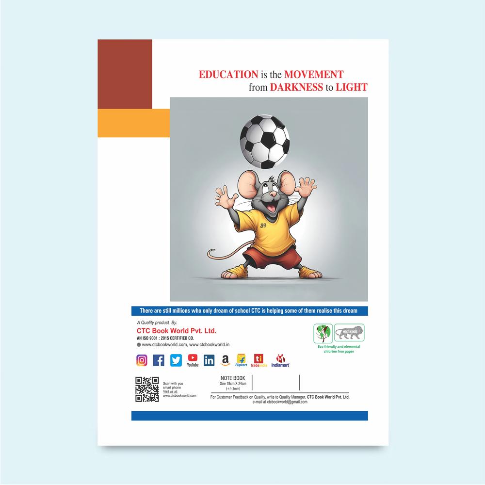 CTC 3-in-1 5 line Notebook 240 Pages | 5-Line, 4-Line & Square Box Combined | Maximum Capacity Junior Copy