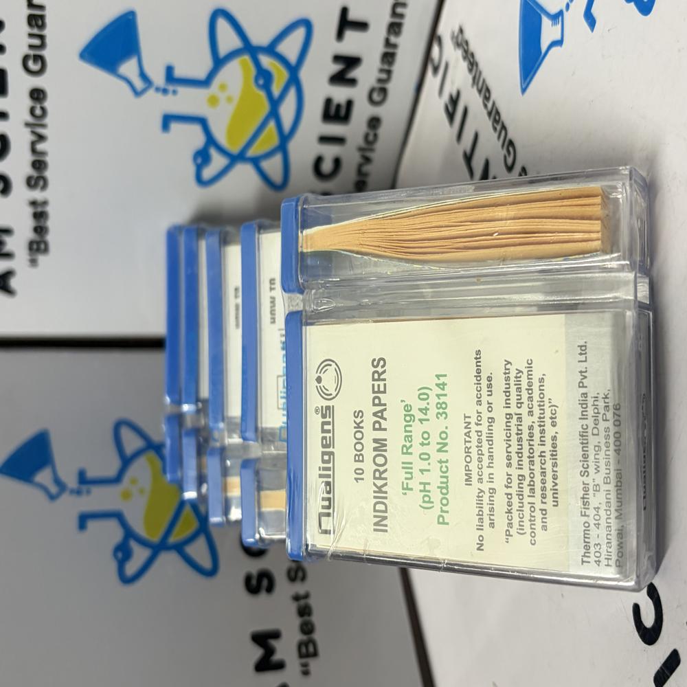 Indicator Papers Full Range (PH 1.0 to 14.0) Qualigens 10 books