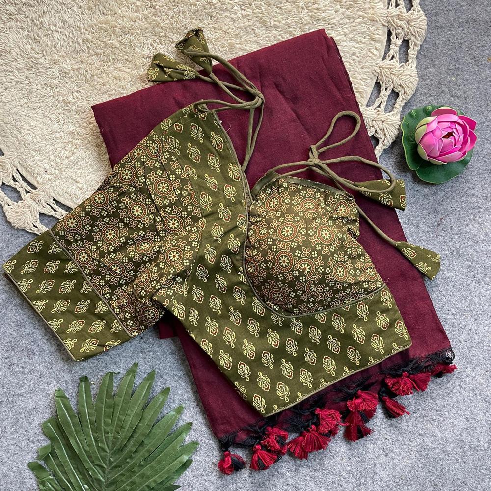 ladies khadi cotton saree