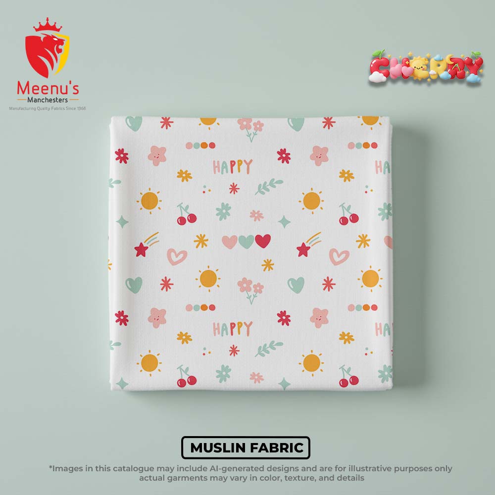 Cotton Muslin Printed Fabric