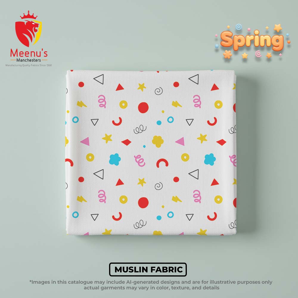 Printed Muslin Fabric