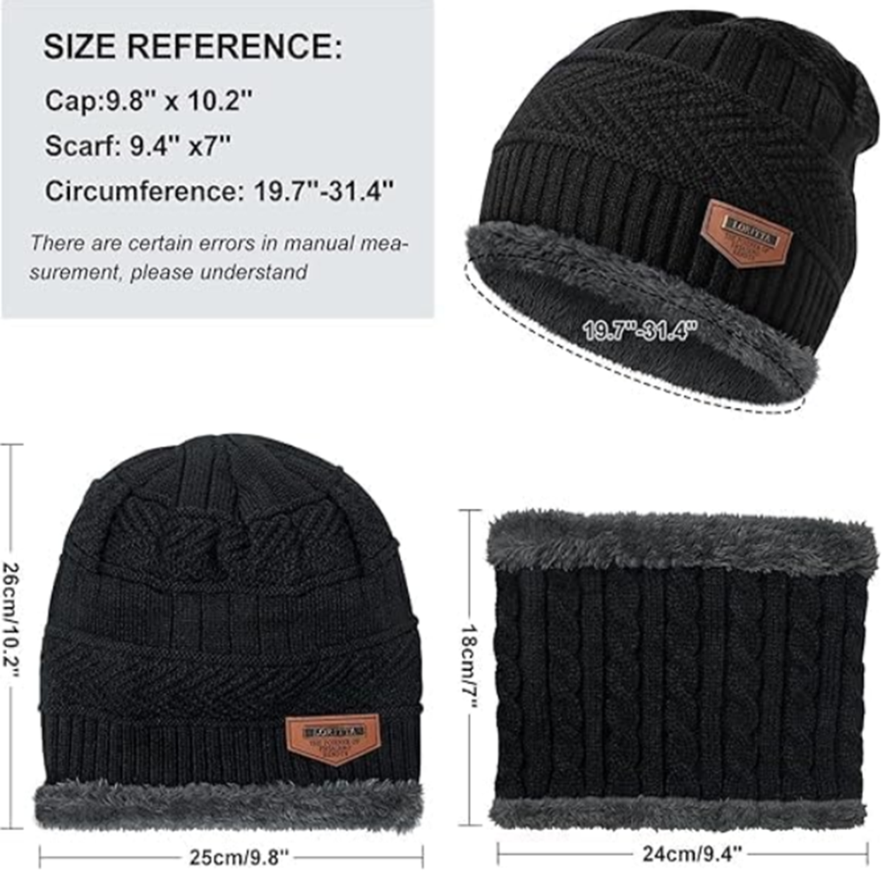 Winter Woolen Cap & Muffler Set - Age Group: Women