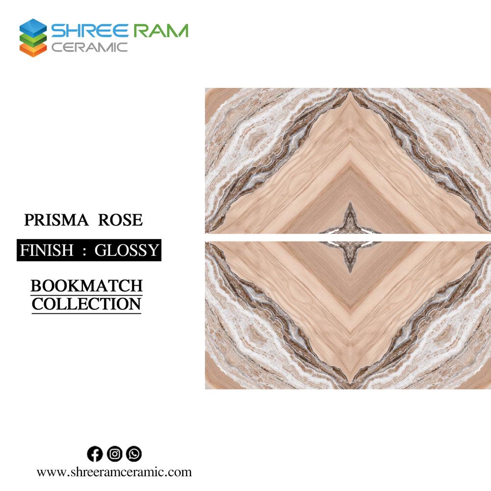 Bookmatch Vitrified Floor Tile - Color: Multi Color