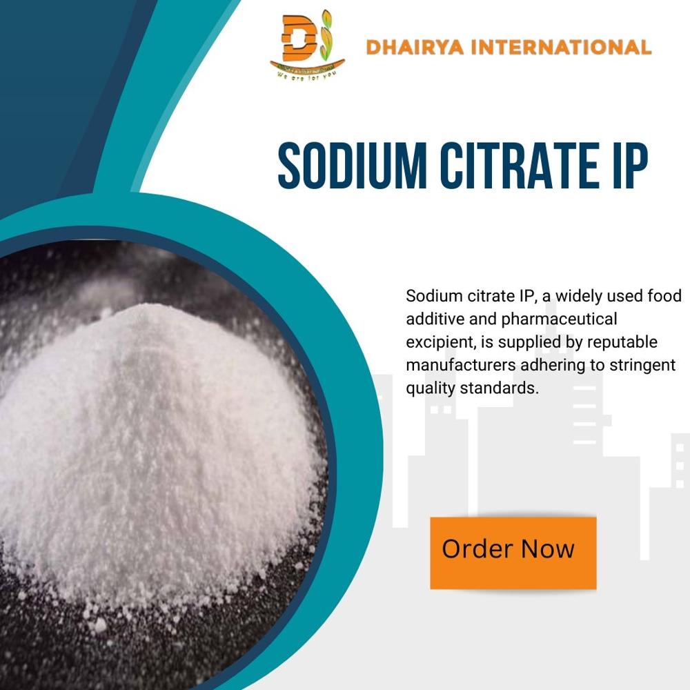 Sodium Citrate Ip Bp - Ph Level: Ph (5% Solution): Approximately 7.5 9.0