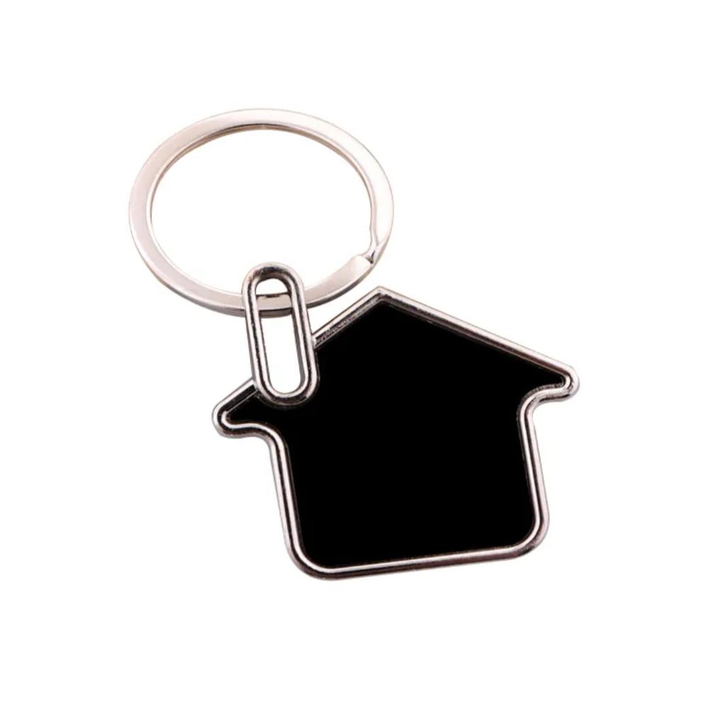 Premium Metal House-Shaped Keychain with Key Ring (SS-212)