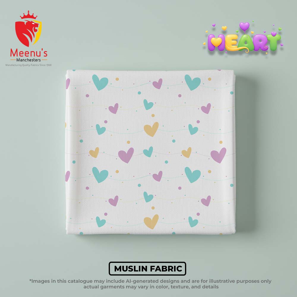 100% Compact Cotton Muslin Baby Print Fabric