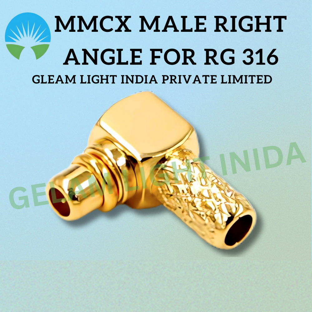RG 316 के लिए MMCX पुरुष दाहिना कोण